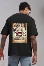 One Piece Luffy Gear 5 Wanted Poster Oversized T-Shirt