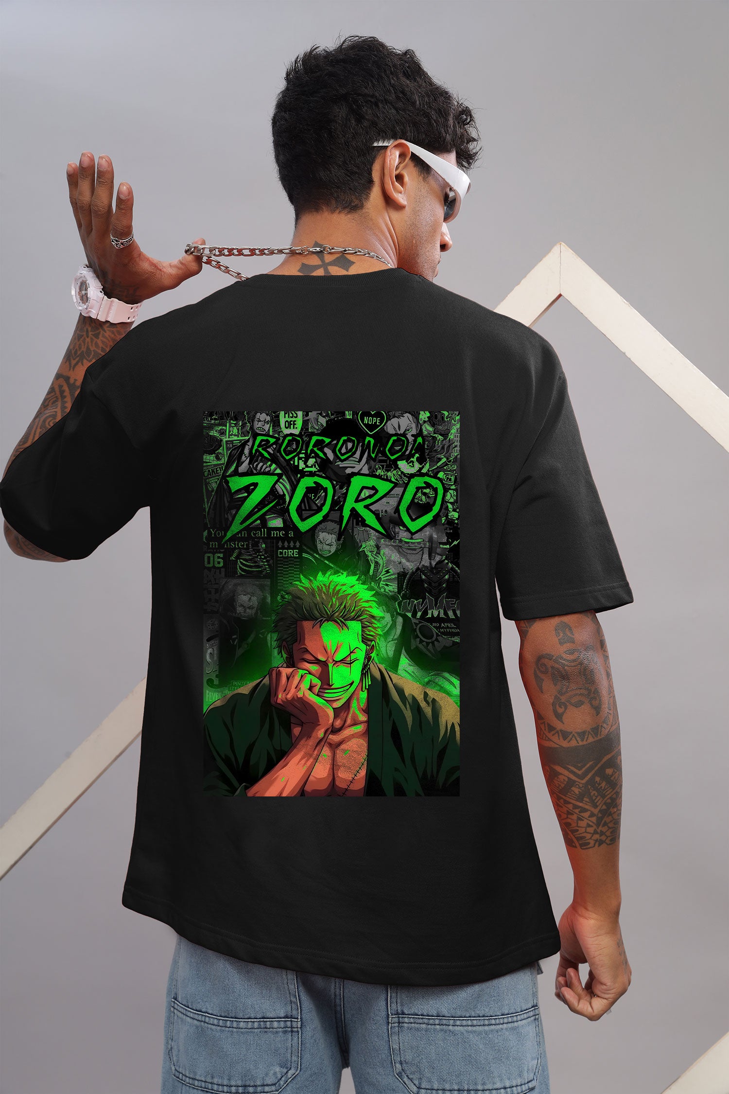 One Piece Zoro Manga Collage Oversized T-Shirt